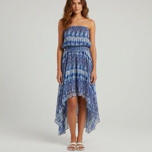 Ramy Brooks silk off shoulder dress size SP